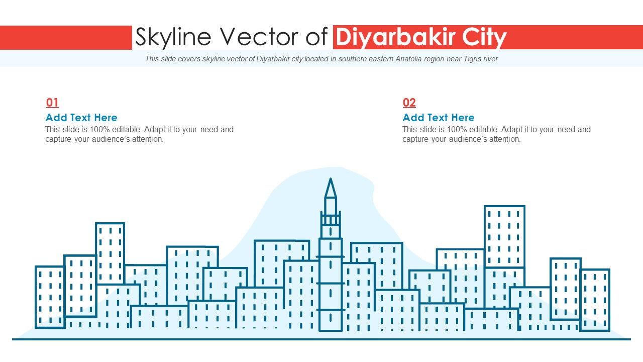 Skyline Vector Of Diyarbakir City PowerPoint Presentation PPT Template PDF