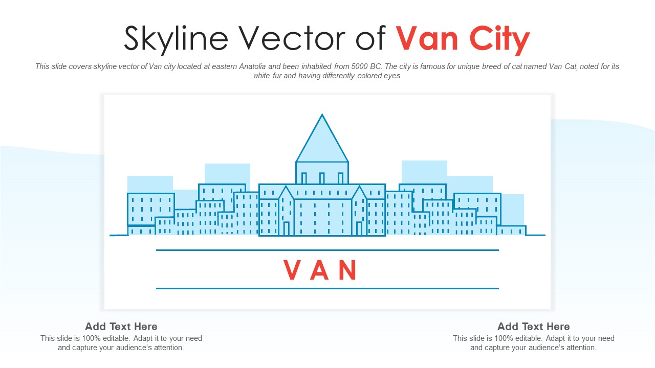 Skyline Vector Of Van City PowerPoint Presentation PPT Template PDF