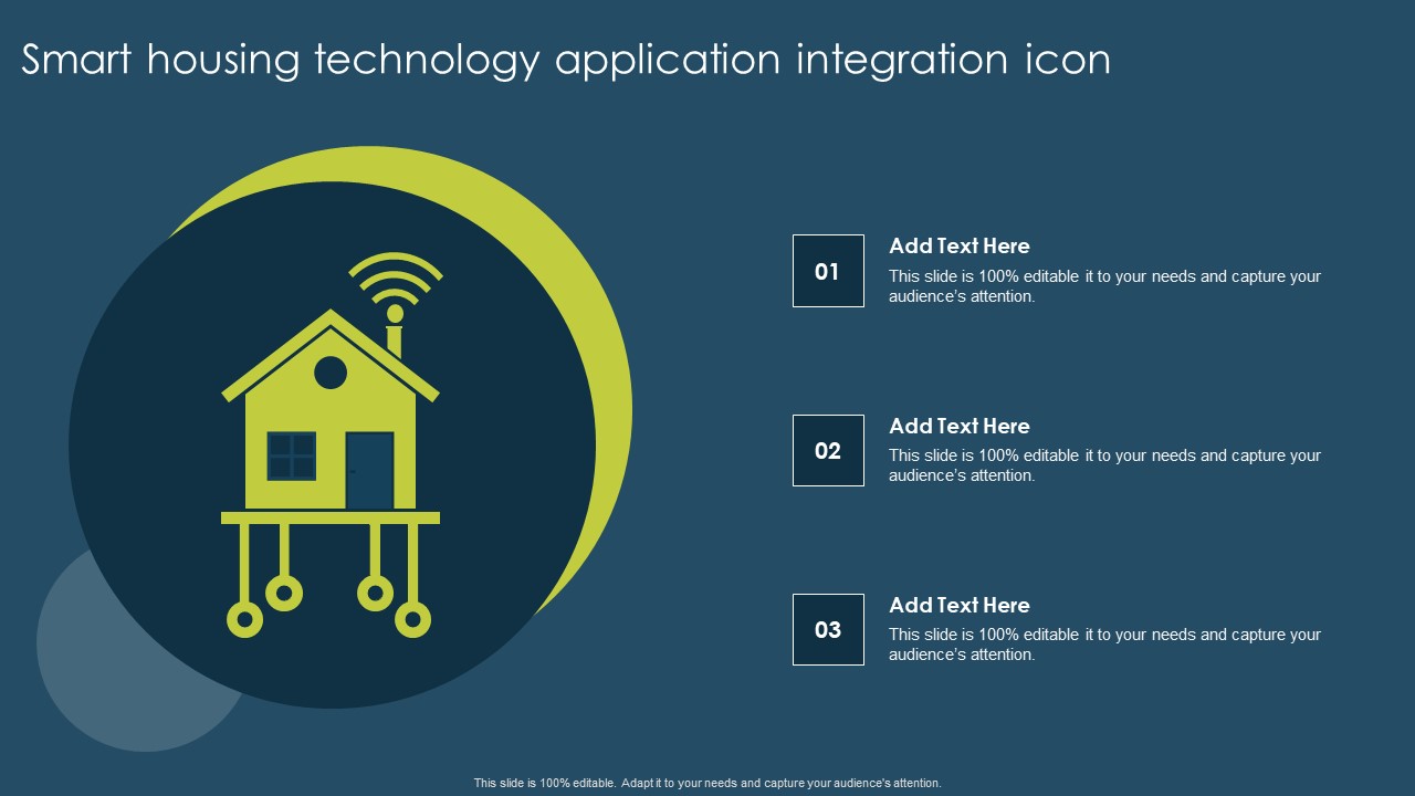 Smart Housing Technology Application Integration Icon Diagrams PDF