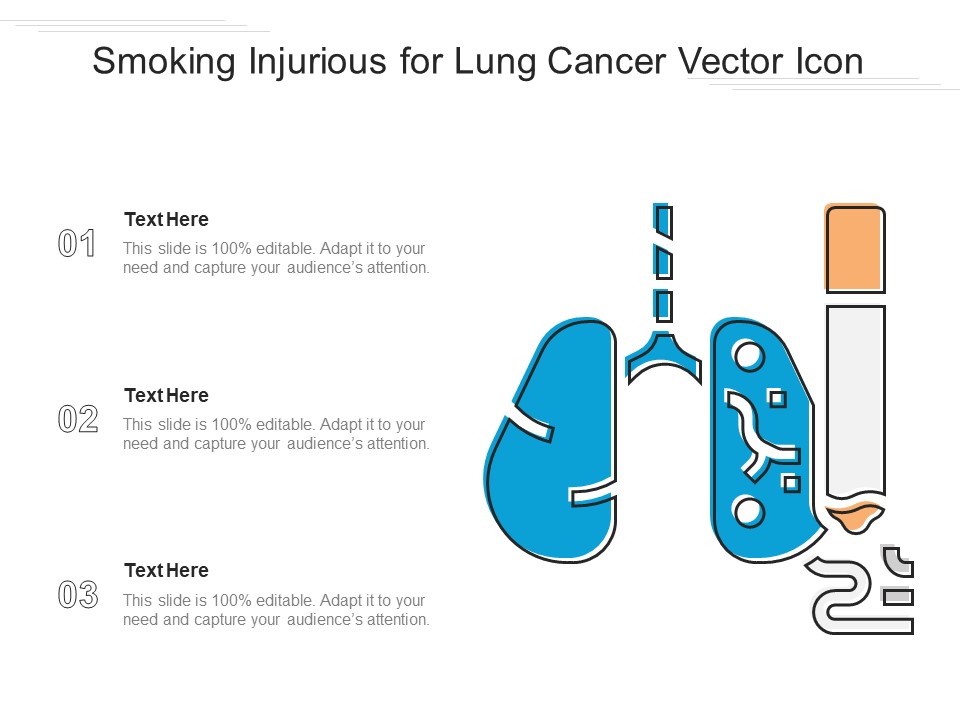 Smoking Injurious For Lung Cancer Vector Icon Ppt PowerPoint Presentation File Summary PDF
