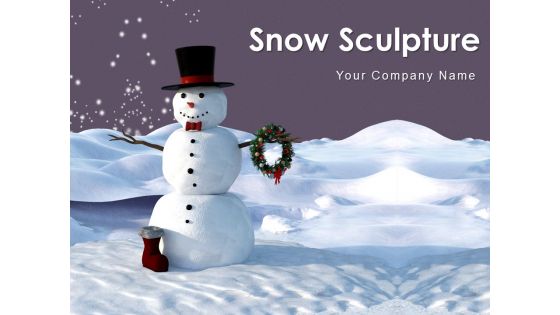 Snow Sculpture Children Building Christmas Decoration Ppt PowerPoint Presentation Complete Deck
