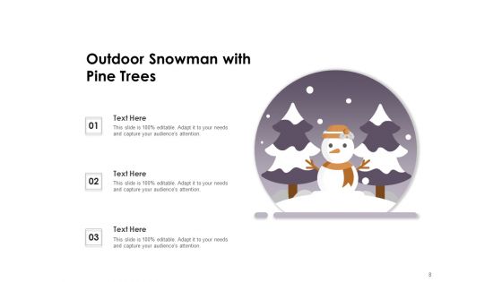 Snow Sculpture Children Building Christmas Decoration Ppt PowerPoint Presentation Complete Deck
