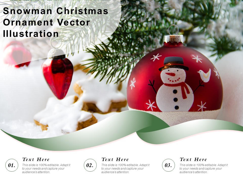 Snowman Christmas Ornament Vector Illustration Ppt PowerPoint Presentation Portfolio Background Images PDF