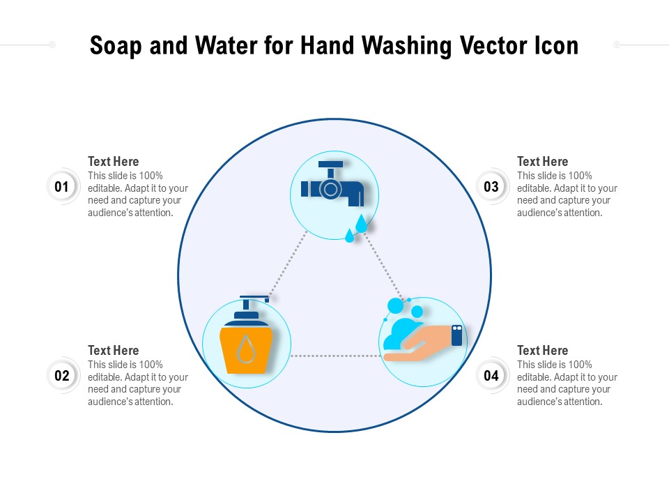 Soap And Water For Hand Washing Vector Icon Ppt PowerPoint Presentation File Clipart PDF