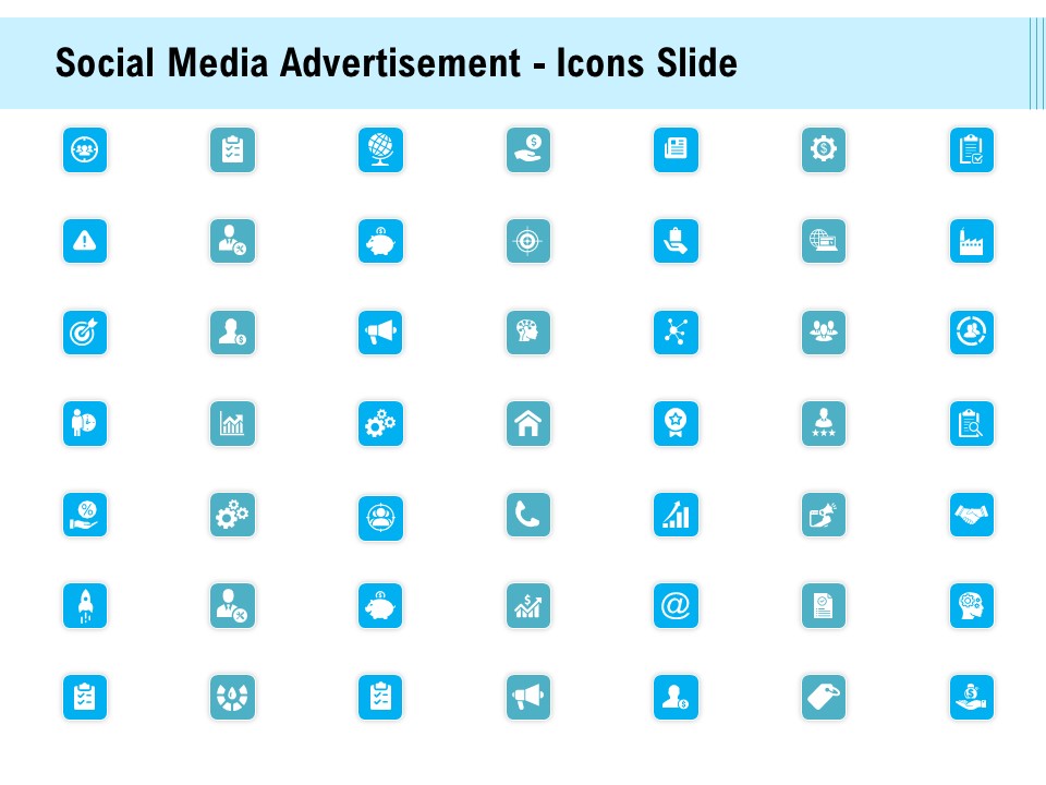 Social Media Advertisement Icons Slide Ppt Show Outfit PDF