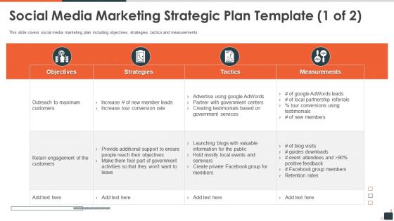 Social Media Investor Funding Pitch Deck Social Media Marketing Strategic Plan Template Graphics PDF