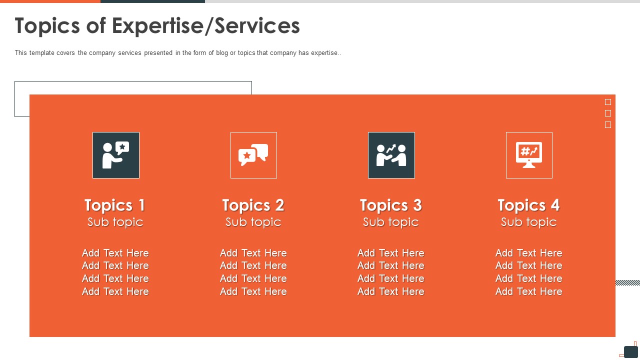 Social Media Investor Funding Pitch Deck Topics Of Expertise Services Download PDF