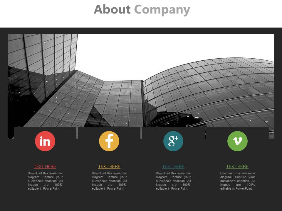 Social Media Profiles Of Company Powerpoint Slides