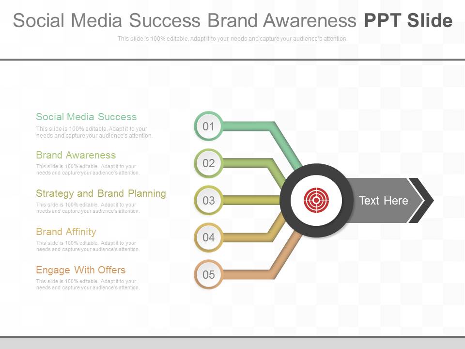 Social Media Success Brand Awareness Ppt Slide