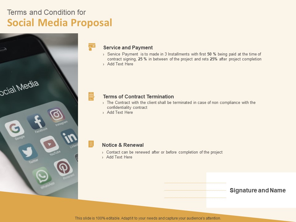 Social Network Terms And Condition For Social Media Proposal Cover Letter Ppt Icon Graphics Tutorials PDF