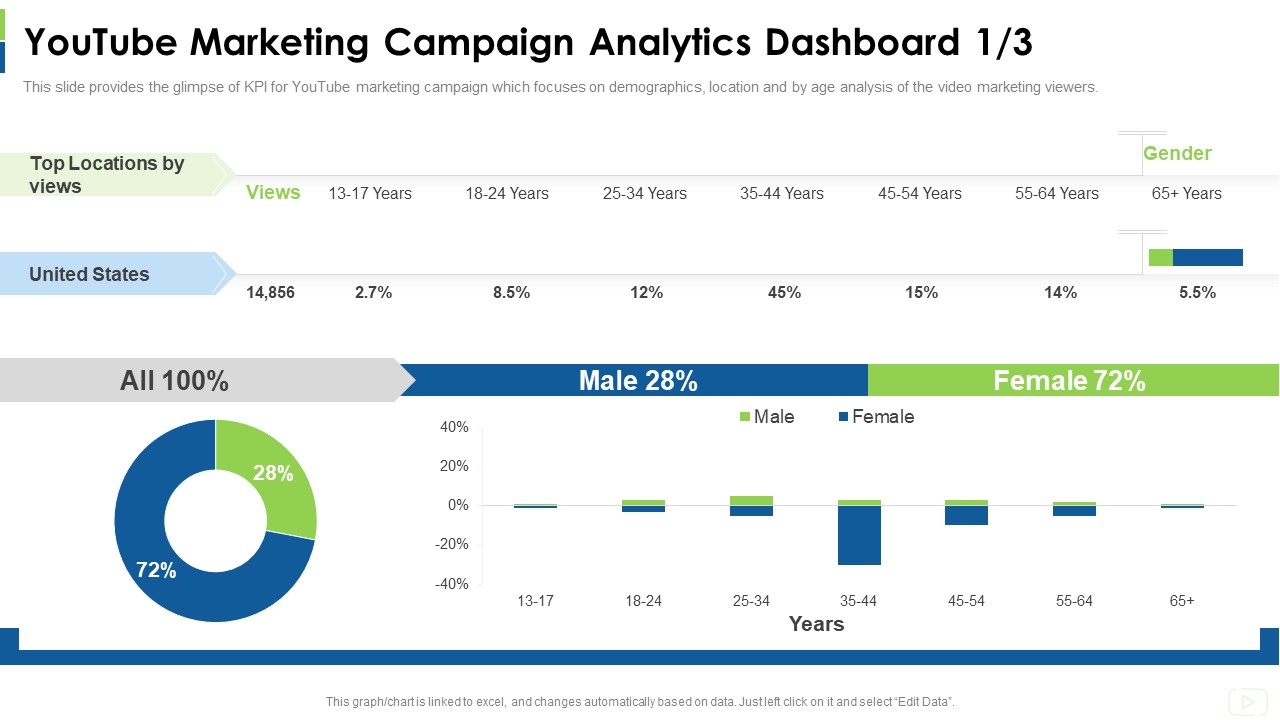 Social Platform As Profession Youtube Marketing Campaign Analytics Dashboard Age Themes PDF