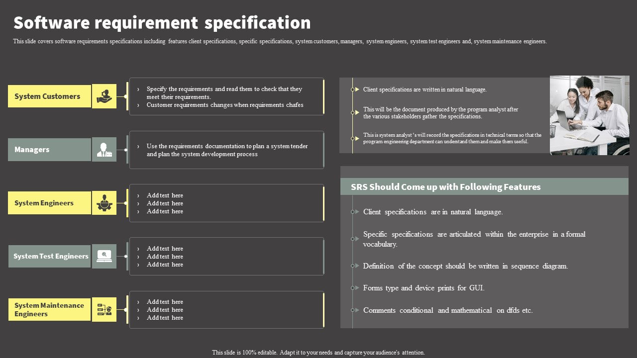 Software Development Life Cycle Planning Software Requirement Specification Icons PDF