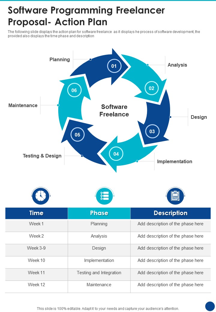Software Programming Freelancer Proposal Action Plan One Pager Sample Example Document