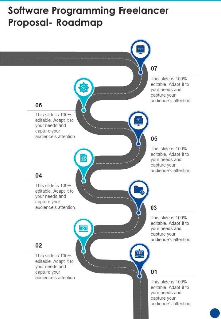 Software Programming Freelancer Proposal Roadmap One Pager Sample Example Document
