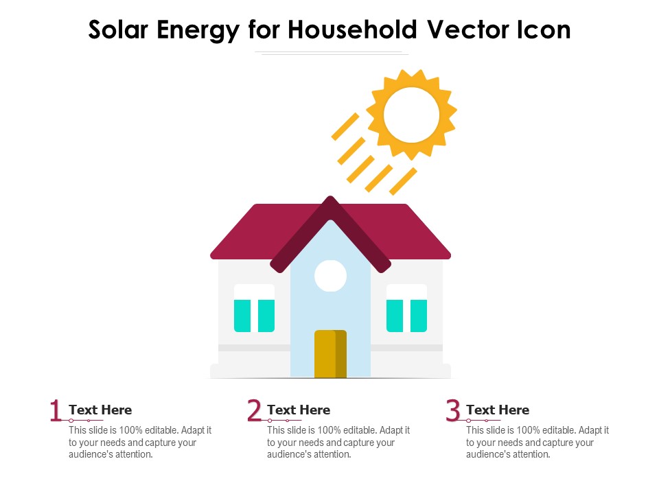 Solar Energy For Household Vector Icon Ppt PowerPoint Presentation File Clipart PDF