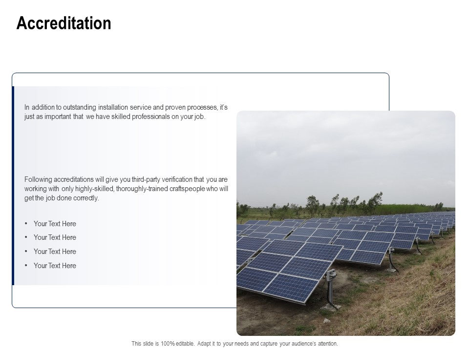 Solar Panel Maintenance Accreditation Ppt Template PDF