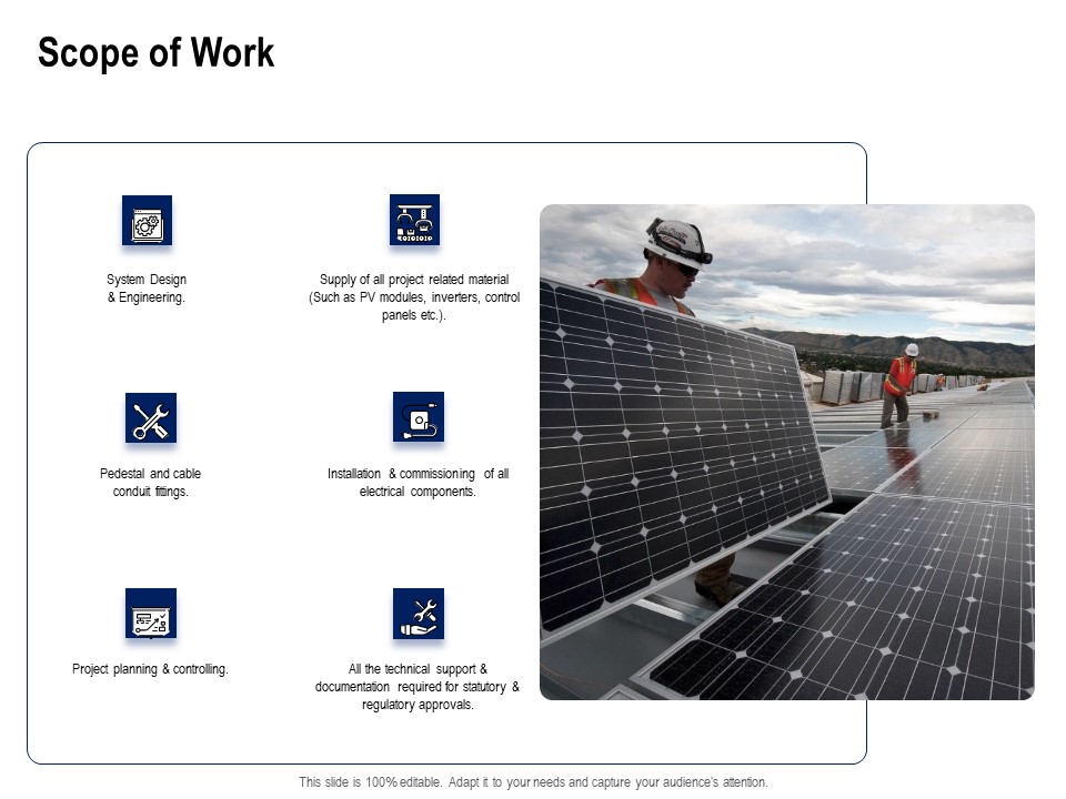 Solar Panel Maintenance Scope Of Work Ppt Professional Design Templates PDF