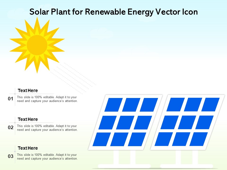 Solar Plant For Renewable Energy Vector Icon Ppt PowerPoint Presentation Gallery Design Inspiration PDF