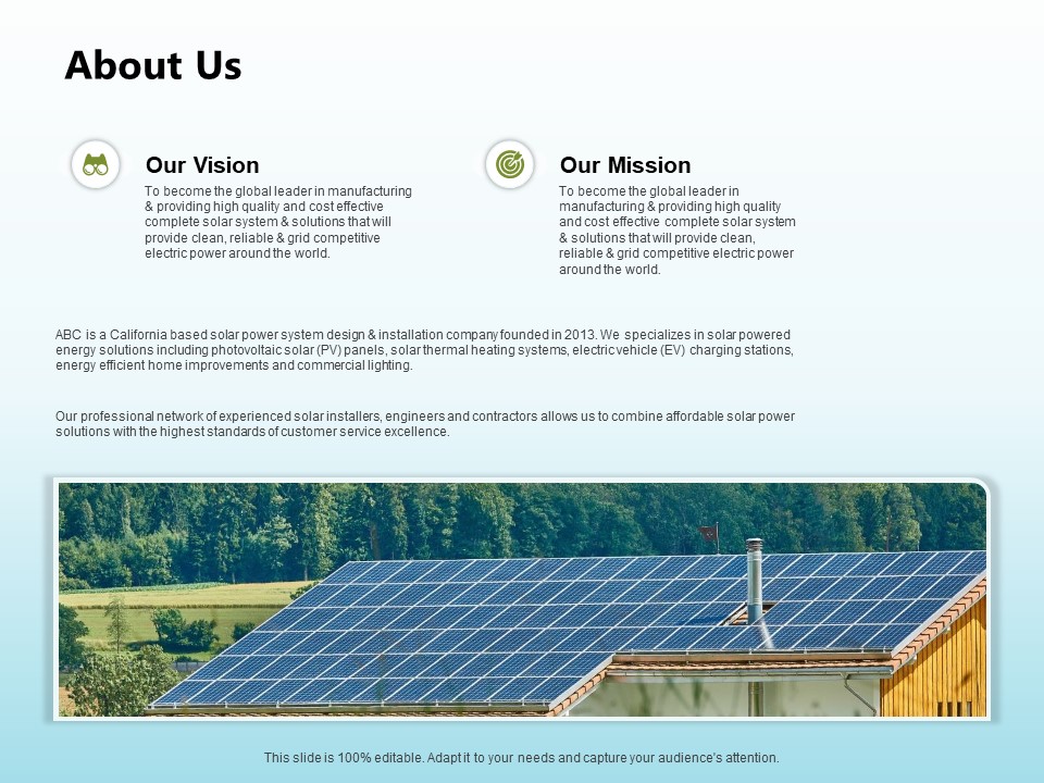 Solar Power Plant Technical About Us Ppt Icon Summary PDF