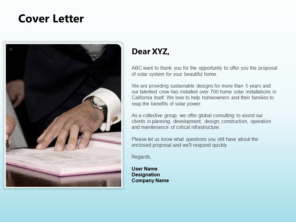 Solar Power Plant Technical Cover Letter Ppt Icon Format PDF