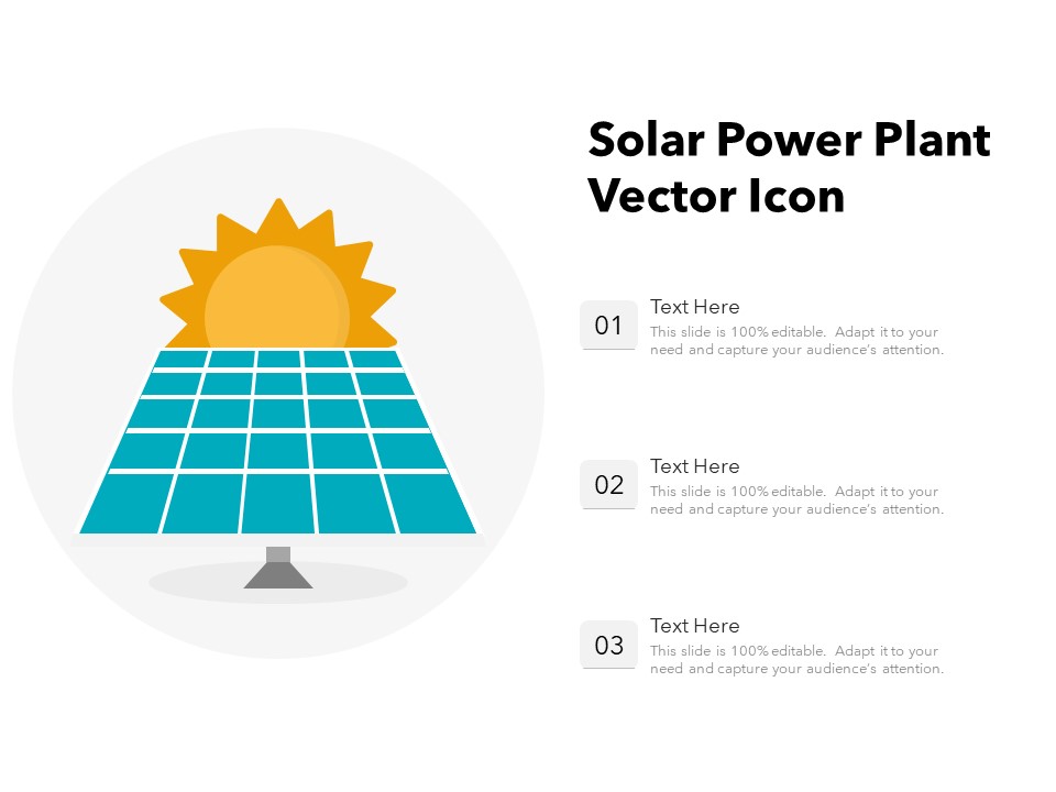 Solar Power Plant Vector Icon Ppt PowerPoint Presentation File Icon PDF