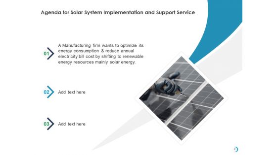 Solar System Implementation And Support Service Ppt PowerPoint Presentation Complete Deck With Slides