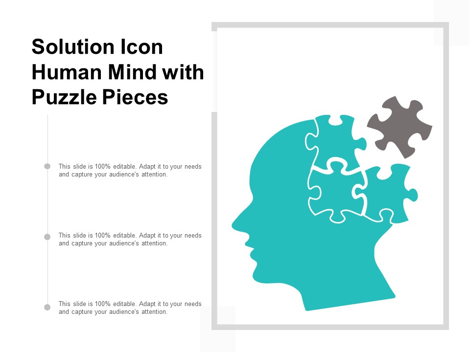 Solution Icon Human Mind With Puzzle Pieces Ppt PowerPoint Presentation Portfolio Skills