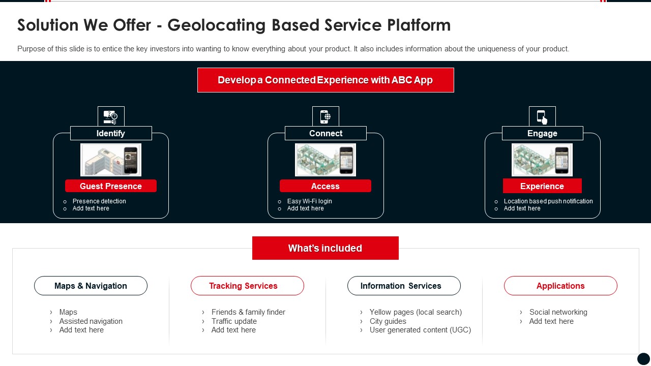 Solution We Offer Geolocating Based Service Platform Summary PDF