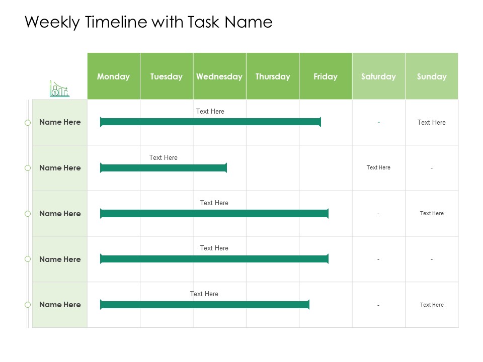 Solvency Action Plan For Private Organization Weekly Timeline With Task Name Mockup PDF