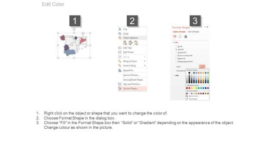 Spain Map With Growth Graph Powerpoint Slides