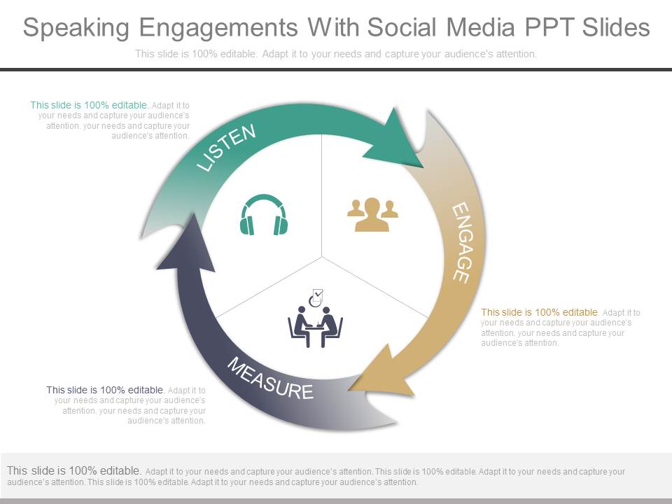 Speaking Engagements With Social Media Ppt Slides