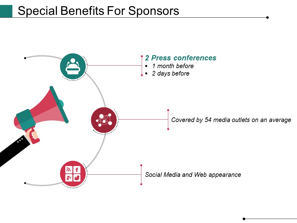 Special Benefits For Sponsors Ppt PowerPoint Presentation File Format