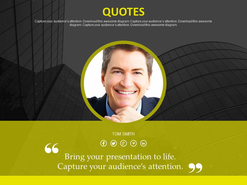 Special Quote Slide For Company Profile Powerpoint Slides
