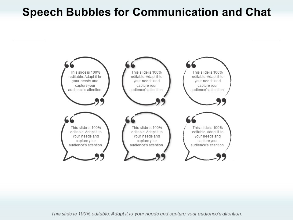 Speech Bubbles For Communication And Chat Ppt PowerPoint Presentation Infographics Backgrounds