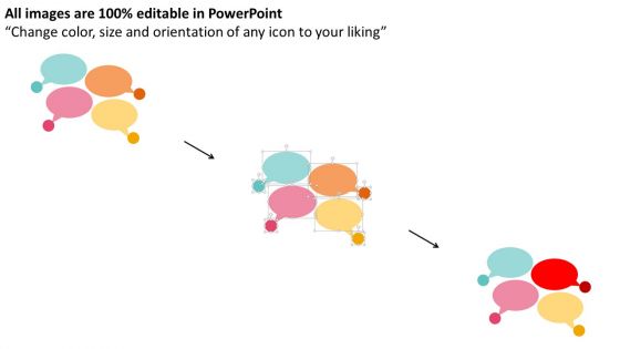 Speech Bubbles For Finance And Communication Powerpoint Template