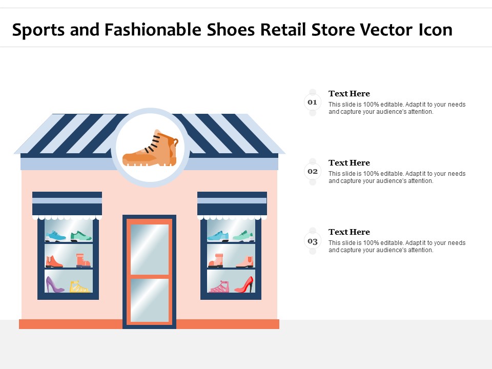Sports And Fashionable Shoes Retail Store Vector Icon Ppt PowerPoint Presentation Model Graphic Images PDF