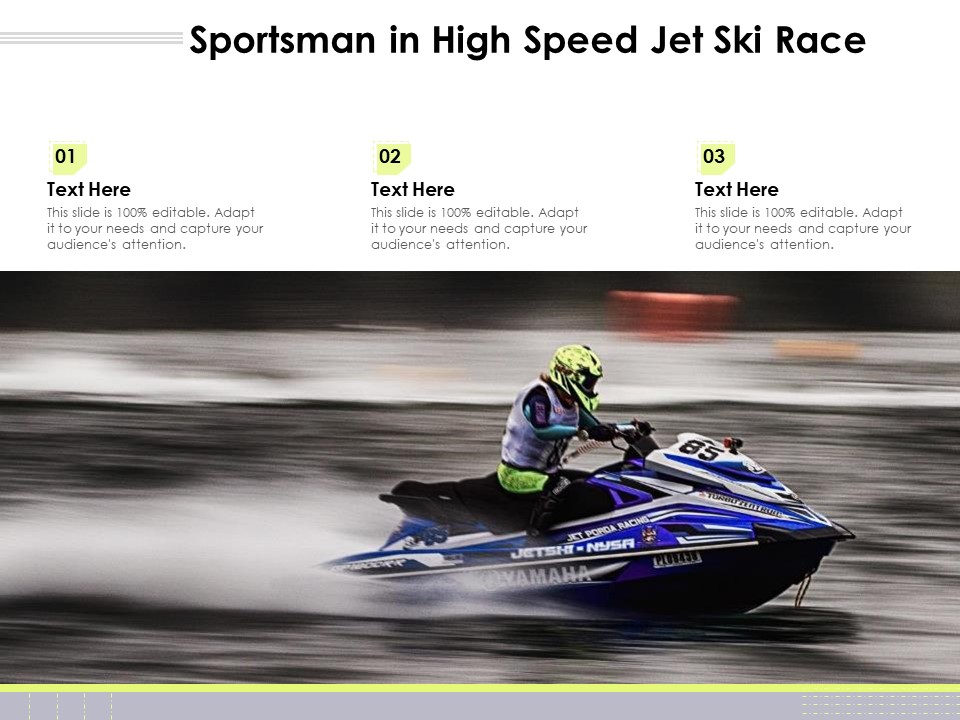 Sportsman In High Speed Jet Ski Race Ppt PowerPoint Presentation Portfolio Display PDF