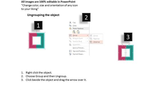 Square For Two Option Representation Powerpoint Templates
