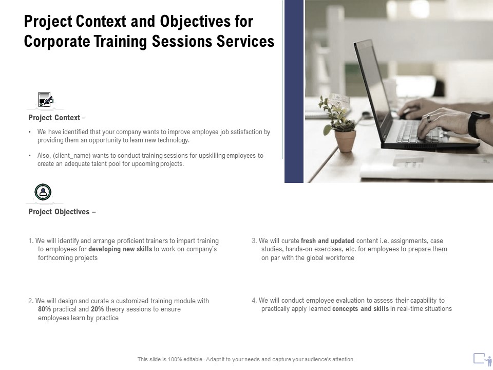 Staff Engagement Training And Development Proposal Project Context And Objectives For Corporate Training Sessions Services Pictures PDF