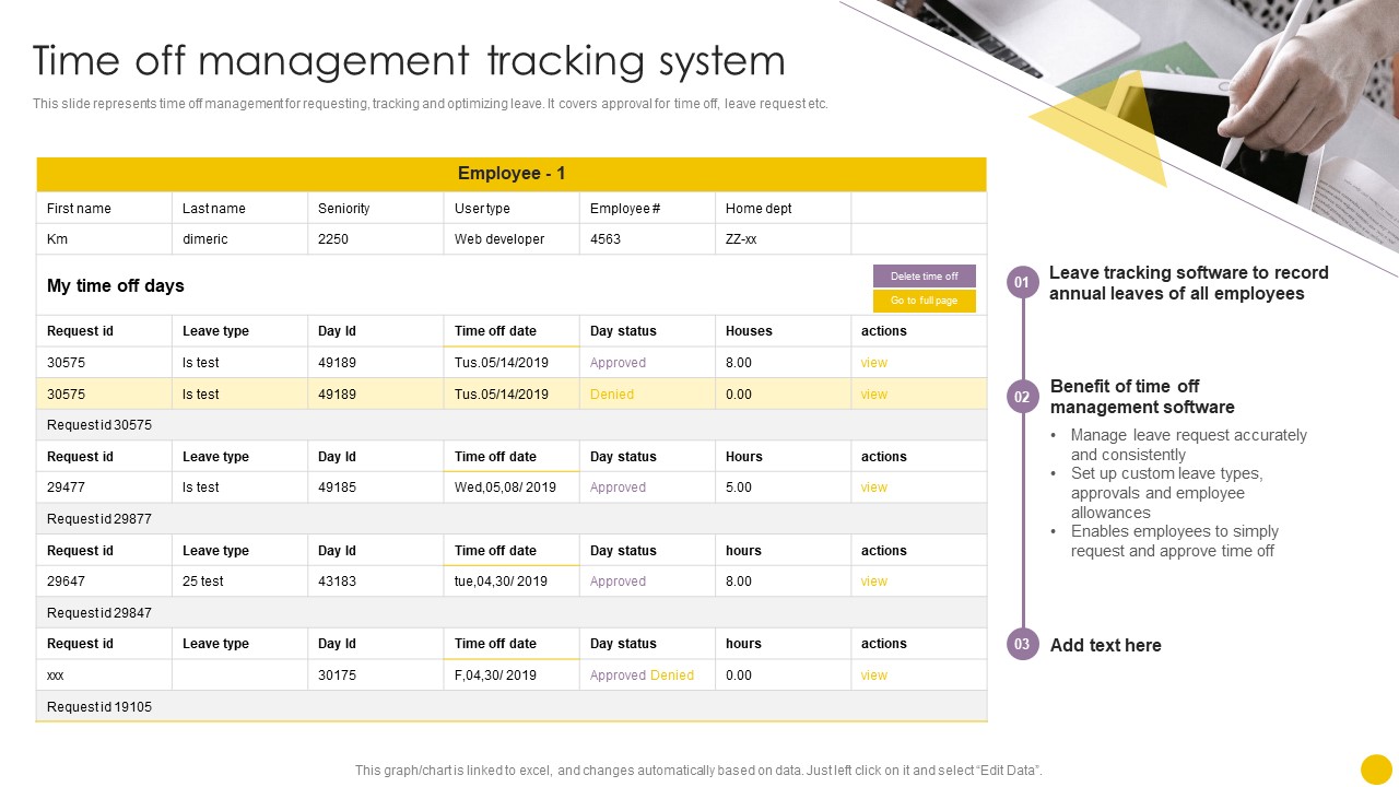 Staff Management Techniques Time Off Management Tracking System Introduction PDF