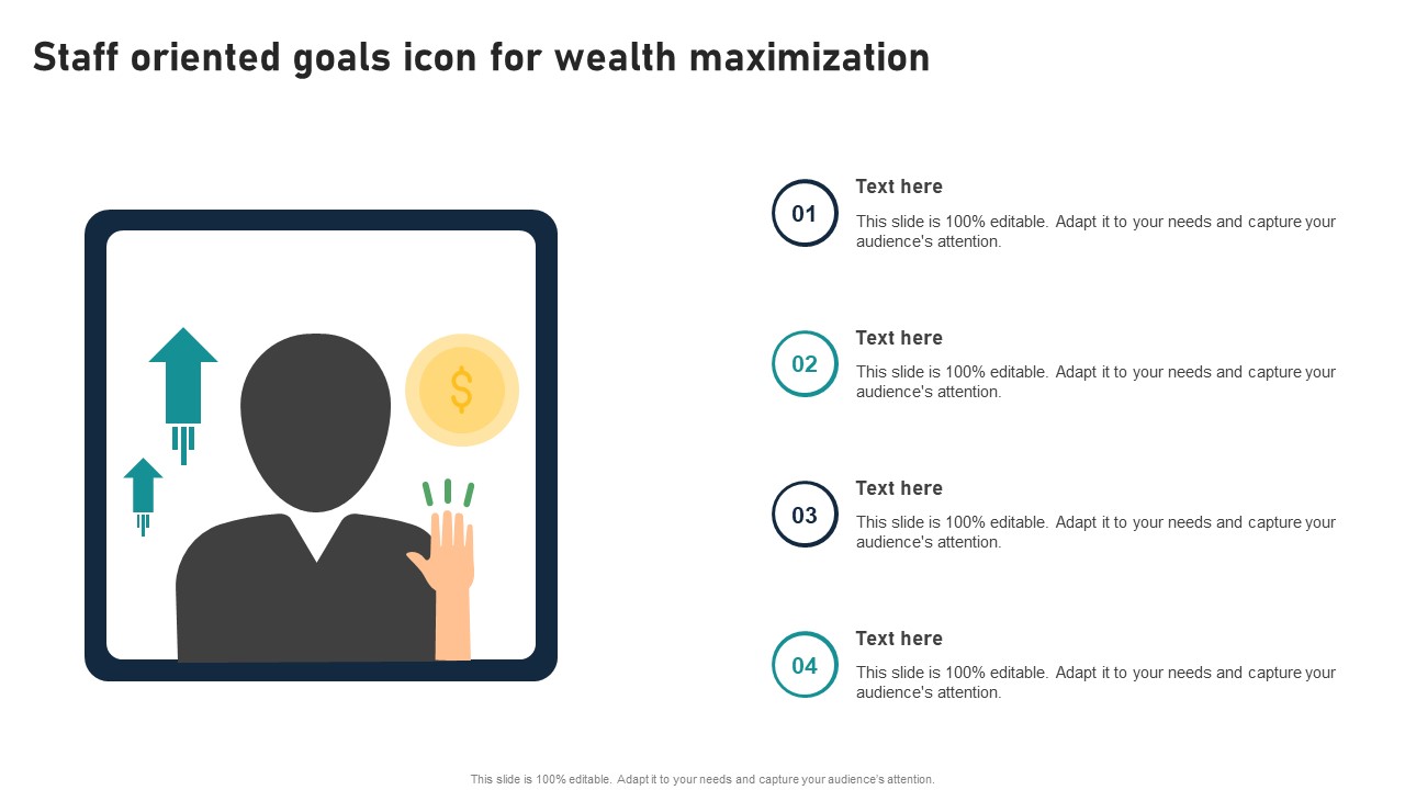 Staff Oriented Goals Icon For Wealth Maximization Information PDF