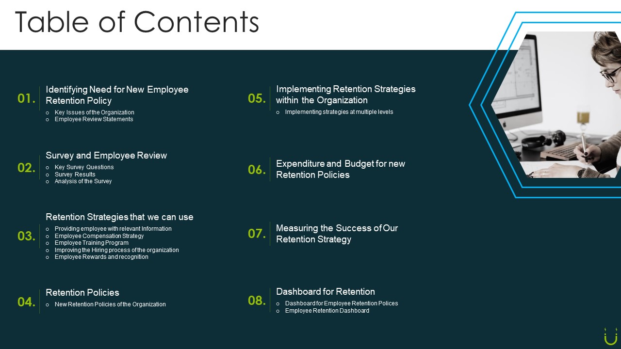 Staff Retention Plan Table Of Contents Ppt Styles Guide PDF