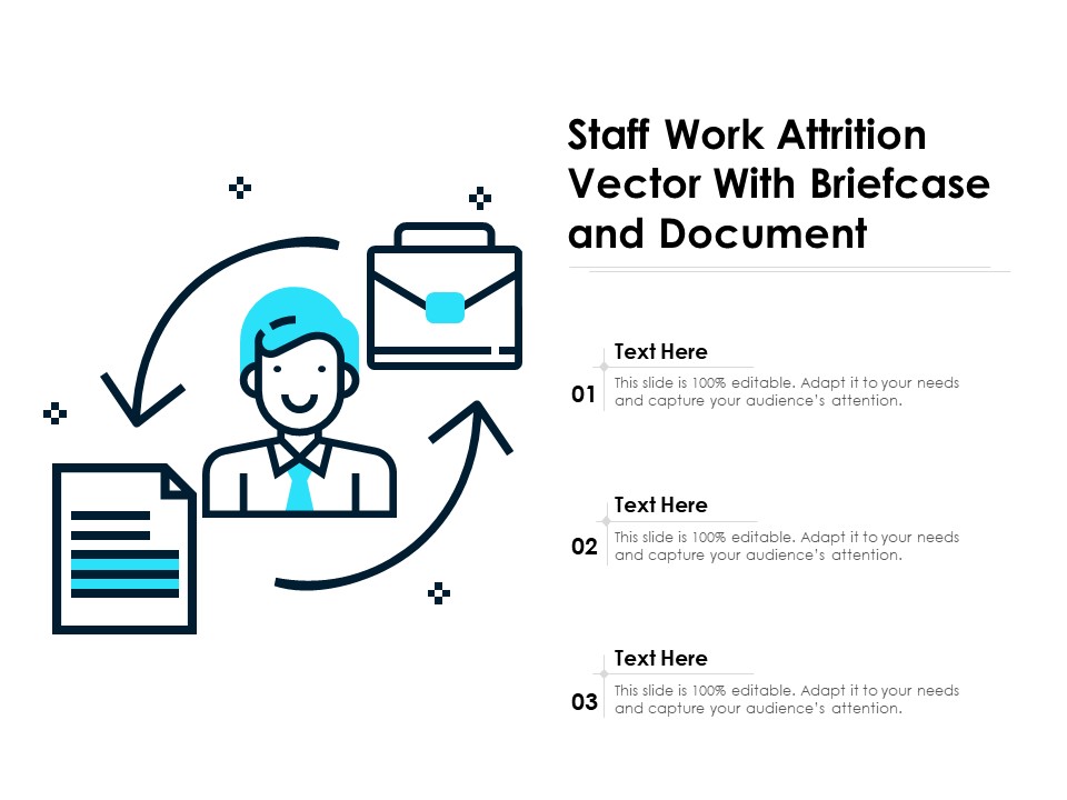 Staff Work Attrition Vector With Briefcase And Document Ppt PowerPoint Presentation Inspiration Samples PDF