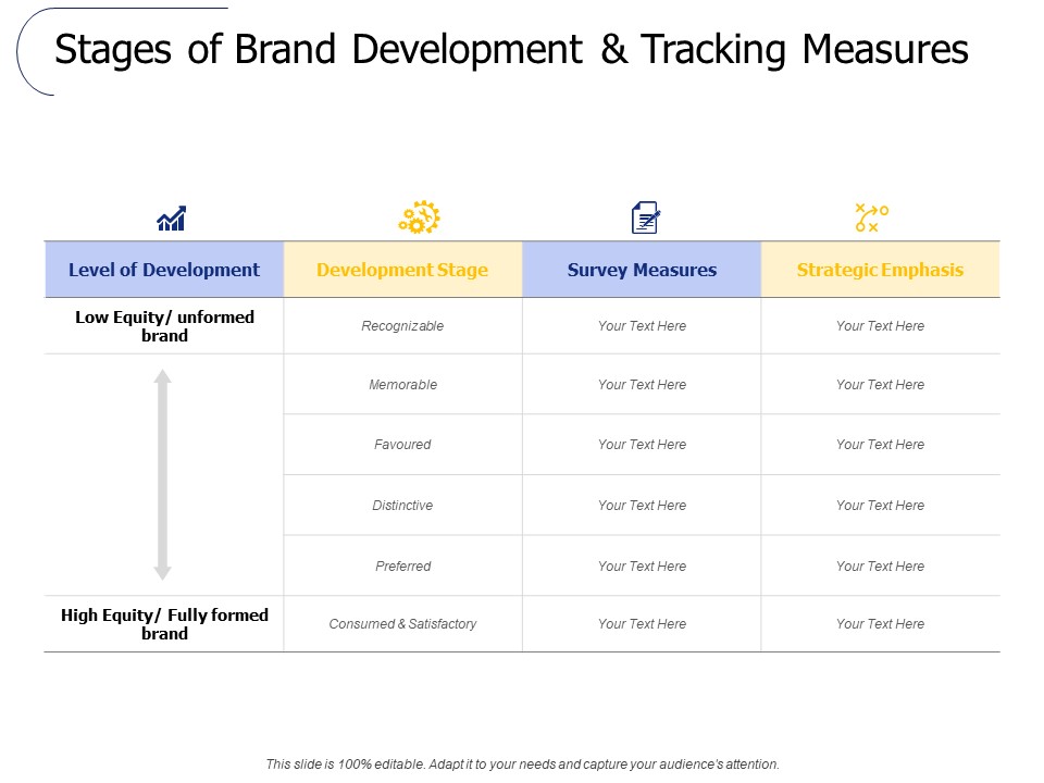 Stages Of Brand Development And Tracking Measures Ppt PowerPoint Presentation Styles Microsoft