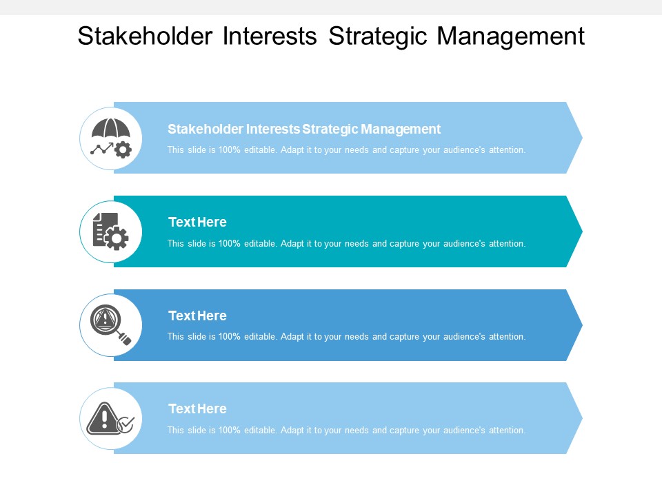 Stakeholder Interests Strategic Management Ppt PowerPoint Presentation Show Graphics Download Cpb