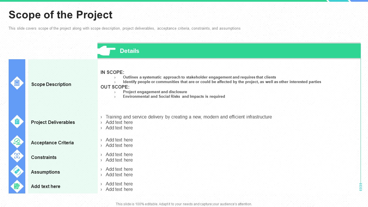Stakeholders Participation Project Development Process Scope Of The Project Ppt Visual Aids Infographic Template PDF