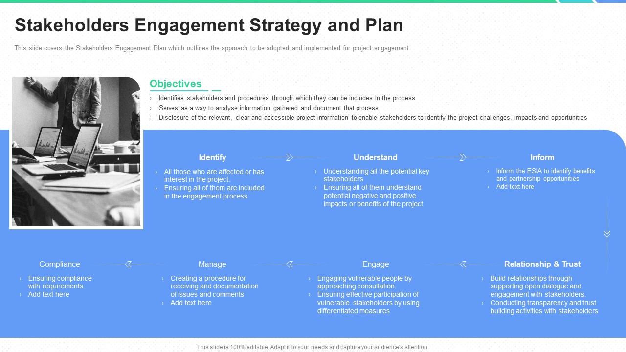 Stakeholders Participation Project Development Process Stakeholders Engagement Strategy And Plan Infographics PDF