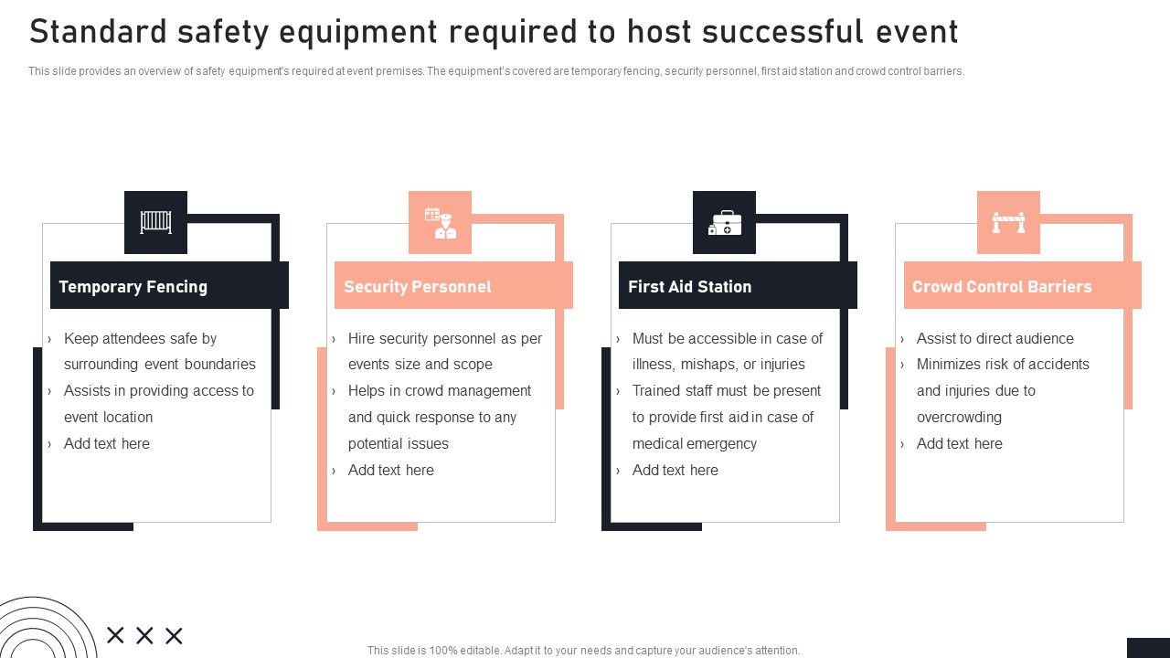 Standard Safety Equipment Required To Host Successful Event Stakeholder Engagement Plan For Launch Event Themes PDF