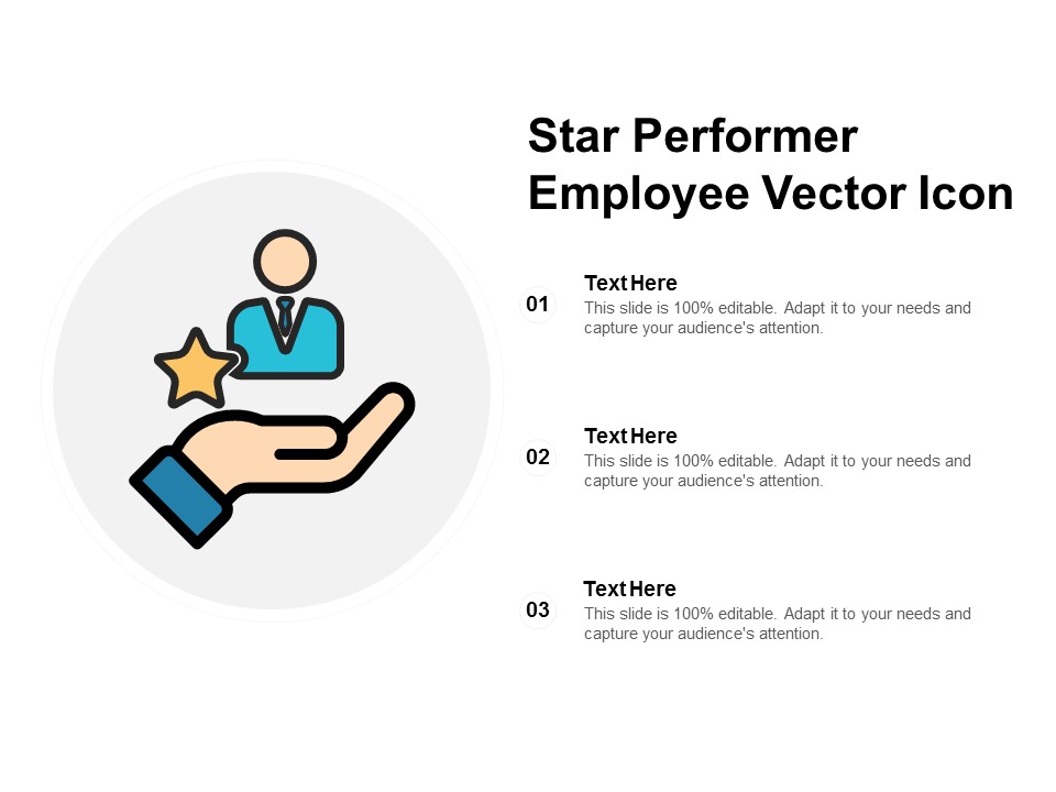 Star Performer Employee Vector Icon Ppt PowerPoint Presentation Ideas Portfolio
