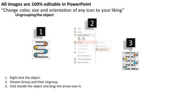 Start To Finish Roadmap Diagram Powerpoint Template